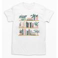 Bookshelves With Books & Plants Premium Unisex T-Shirt