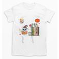 Carve Out Time To Read Halloween Ghost Books Raglan Baseball Tee Unisex T-Shirt
