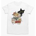 Cat And Books Flowers Reading Club Cat Lover Bookworm Unisex T-Shirt Cat And Books Flowers Reading Club Cat Lover Bookworm Unisex T-Shirt