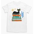 Cat And Books Retro Midcentury Mid Century Aesthetic Unisex T-Shirt Cat And Books Retro Midcentury Mid Century Aesthetic Unisex T-Shirt