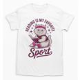 Cat Reading Is My Favorite Sport Retro Book Lover Unisex T-Shirt