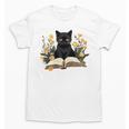 Cat Shirts For Women Book Lover Shirt Cute Cat And Book Premium Tri-Blend Unisex T-Shirt