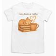 Cats Books And Coffee Heart Cozy Cat Lover Bookworm Readers Unisex T-Shirt