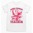 Cupid's Favorite Teacher Valentines Day Heart Book Lover Unisex T-Shirt