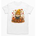 Cute Autumn Gnome Reading Pumpkin Book Lover Unisex T-Shirt