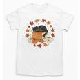 Cute Cat Fall In Love With Reading Book Cat Lover Librarian Unisex T-Shirt