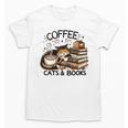 Cute Coffee Cats Books Lover Idea Women Men Kids Unisex T-Shirt Cute Coffee Cats Books Lover Idea Women Men Kids Unisex T-Shirt