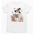 Cute Ghost Reading Book Librarian Book Lover Unisex T-Shirt