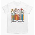 Cute Wildflower Book School Counseling Life School Counselor Unisex T-Shirt