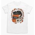 Fall Book Teacher Cat Books Halloween Autumn Librarian Unisex T-Shirt