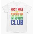 First Rule Of Introvert Club Is There Is No Introvert Club Raglan Baseball Tee Unisex T-Shirt