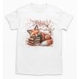 Fox And Book Lover Graphic For Women And Spring Pink Flower Unisex T-Shirt Fox And Book Lover Graphic For Women And Spring Pink Flower Unisex T-Shirt