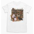 Ghost Reading Book Cat Lover Halloween Reading Enthusiast Unisex T-Shirt