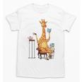 Giraffe Reading Tea Books Coffee Book Lover Graphic Unisex T-Shirt Giraffe Reading Tea Books Coffee Book Lover Graphic Unisex T-Shirt