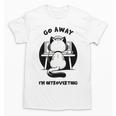 Go Away I'm Introverting Cat With Coffee Unisex T-Shirt Go Away I'm Introverting Cat With Coffee Unisex T-Shirt