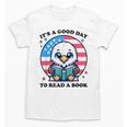 A Good Day To Read a Book Reading Eagle With American Flag Unisex T-Shirt A Good Day To Read a Book Reading Eagle With American Flag Unisex T-Shirt