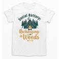 Introvert Camping Social Battery Recharging In The Woods Unisex T-Shirt