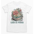 Leer ES Poder Cute Floral Spanish Teacher Book Reading Unisex T-Shirt