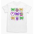 Mardi Gras Teacher Coquette Bow Pencil Apple Book Women Girl Unisex T-Shirt