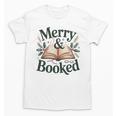 Merry And Booked Holiday Reading Winter Book Lover Premium Tri-Blend Unisex T-Shirt
