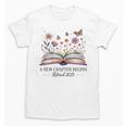 a New Chapter Begins Retired 2025 Floral Book Retirement Unisex T-Shirt