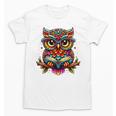 Owl With Glasses And Book Reading Unisex T-Shirt Owl With Glasses And Book Reading Unisex T-Shirt