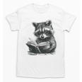 Raccoon With Book Cute Raccoons Reading Books Unisex T-Shirt Raccoon With Book Cute Raccoons Reading Books Unisex T-Shirt