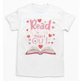 Read Your Heart Out Teacher Valentines Day Reading Book Love Premium Tri-Blend Unisex T-Shirt