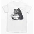 Reading Cat Cat Book Lover Unisex T-Shirt