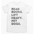 Retro Gym Book Lover Read Books Lift Heavy Pet Dogs Unisex T-Shirt Retro Gym Book Lover Read Books Lift Heavy Pet Dogs Unisex T-Shirt