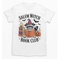 Salem WItch Book Club Halloween Raccoon Witch Reading Book Unisex T-Shirt