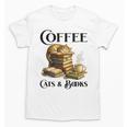 Sleeping Cat And Books With Coffee Lover Unisex T-Shirt
