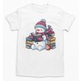 Snowman Reading Book Lovers Christmas Bookworm Librarian Unisex T-Shirt Snowman Reading Book Lovers Christmas Bookworm Librarian Unisex T-Shirt