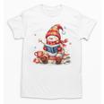 Snowman Reading Books Lovers Christmas Librarian Bookworm Unisex T-Shirt