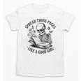 Spread Those Pages Like A Good Girl Skeleton Floral Book Unisex T-Shirt