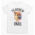 Teacher Snail With Glasses On Books Cute Pre-K Kindergarten Unisex T-Shirt