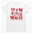 Valentine Teacher Coquette Bow Pencil Heart Book Girl Women Unisex T-Shirt