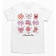 Valentine Teacher Cute Bows Apple Globe Pencil Books Art Unisex T-Shirt Valentine Teacher Cute Bows Apple Globe Pencil Books Art Unisex T-Shirt