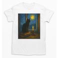 Van Gogh Starry Night Art Cat And Book Lovers Premium Tri-Blend Unisex T-Shirt