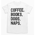 Vintage Coffee Books Dogs Naps Retro Unisex T-Shirt Vintage Coffee Books Dogs Naps Retro Unisex T-Shirt