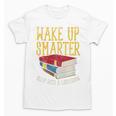 Wake Up Smarter Librarian Book Stack Premium Tri-Blend Unisex T-Shirt