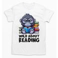 Wild About Reading Book Lover Gorilla Unisex T-Shirt