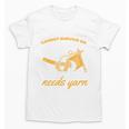 Woman Survives On Books Yarn Knitting Crochet Premium Tri-Blend Unisex T-Shirt