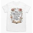 Women's She Blooms Among The Pages Women Mom Wife Floral Book Lover Unisex T-Shirt Women's She Blooms Among The Pages Women Mom Wife Floral Book Lover Unisex T-Shirt