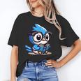 Adorable Book Lover Blue Jay With Reading Glasses Cute Unisex T-Shirt Adorable Book Lover Blue Jay With Reading Glasses Cute Unisex T-Shirt