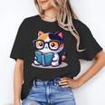 Adorable Book Lover Calico Cat With Reading Glasses Cute For Men Women Kids Unisex T-Shirt Adorable Book Lover Calico Cat With Reading Glasses Cute For Men Women Kids Unisex T-Shirt