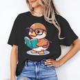 Adorable Book Lover Mallard Duck With Reading Glasses Cute Unisex T-Shirt