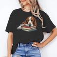 Basset Hound Books Dog Breed Graphic Unisex T-Shirt Basset Hound Books Dog Breed Graphic Unisex T-Shirt