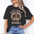 Batty About Books Reading Book Lover Men Women Distressed Unisex T-Shirt