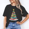 Book Christmas Tree Xmas Lights Book Lover Teacher Librarian Unisex T-Shirt